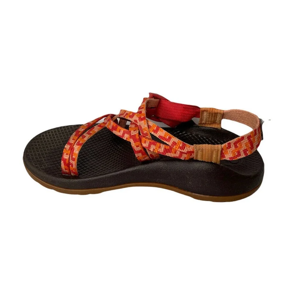 Girls Chaco ZX1 Ecotread Helix‎ Peach & Orange Sport Sandals Size 4